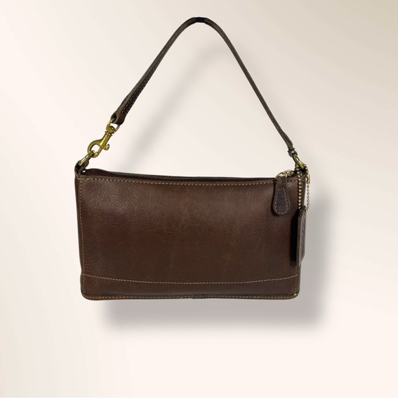 Vintage Coach Bleeker Dark Brown Leather Demi Bag, Style 9311 - Picture 1 of 12